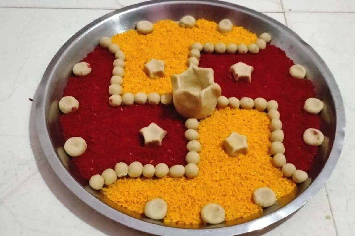 puja thali decoration idea