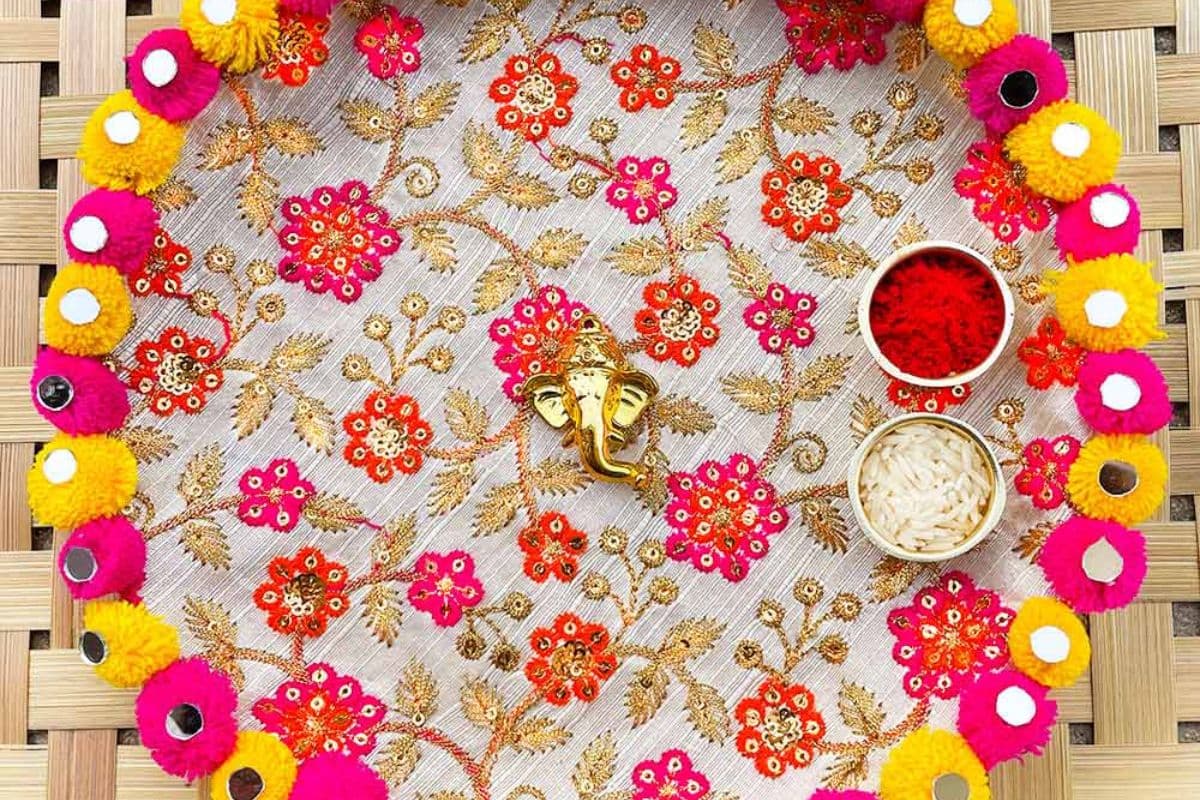 puja thali decoration idea
