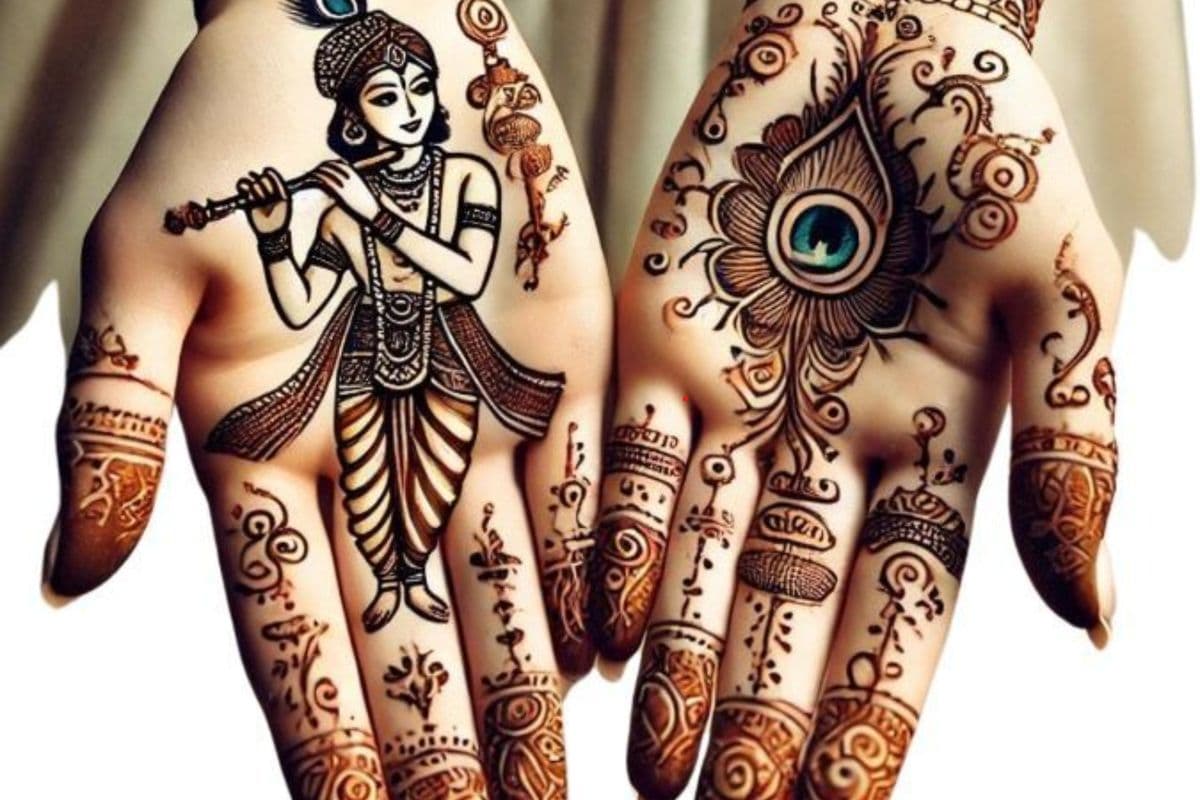 Radha Krishna Mehndi Design