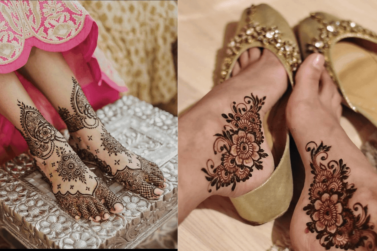 Easy Mehndi Design for Leg for Karwa Chauth 2025
