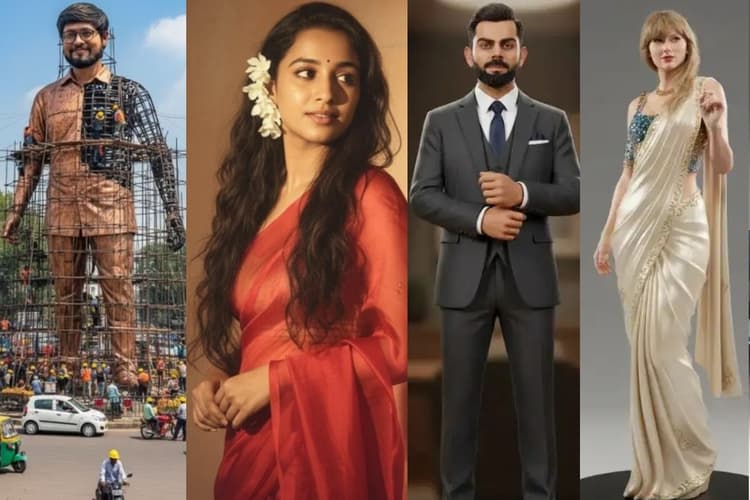 Gemini Nano Banana 10 Viral Image Prompts: साड़ी लुक से लेकर सेलिब्रिटी पोलरॉइड्स तक