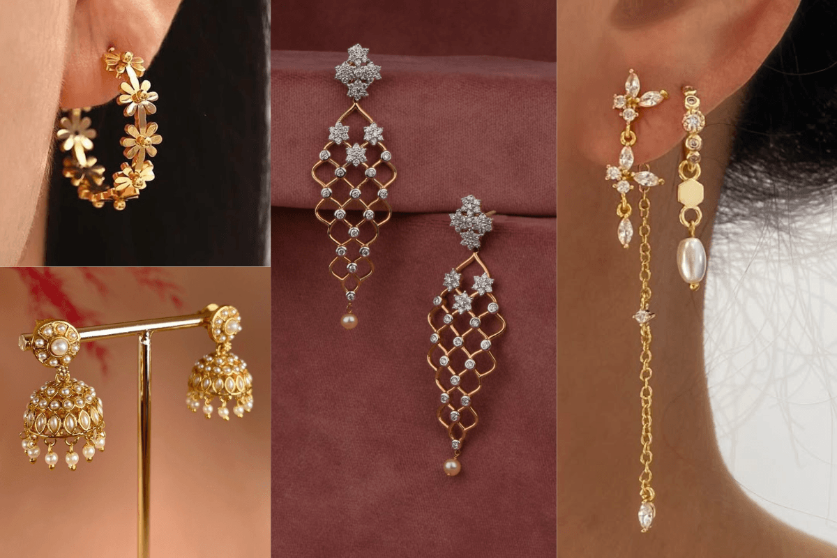 Gold Earring Designs: शादी–पार्टी हो या डेली लुक, ट्रेंड में हैं ये शानदार गोल्ड के इयररिंग डिजाइन