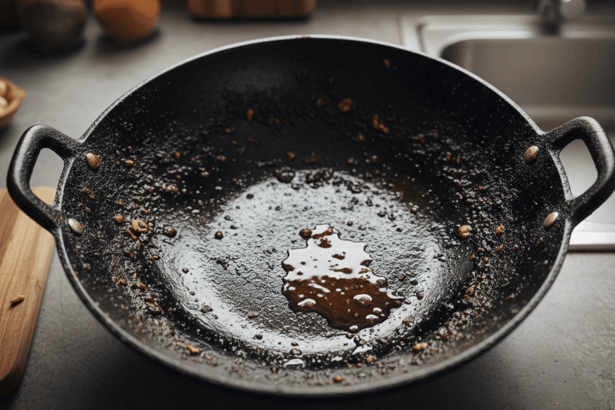 How to clean black kadhai -तेल से काली हुई कड़ाही कैसे साफ करें? Kitchen Hacks