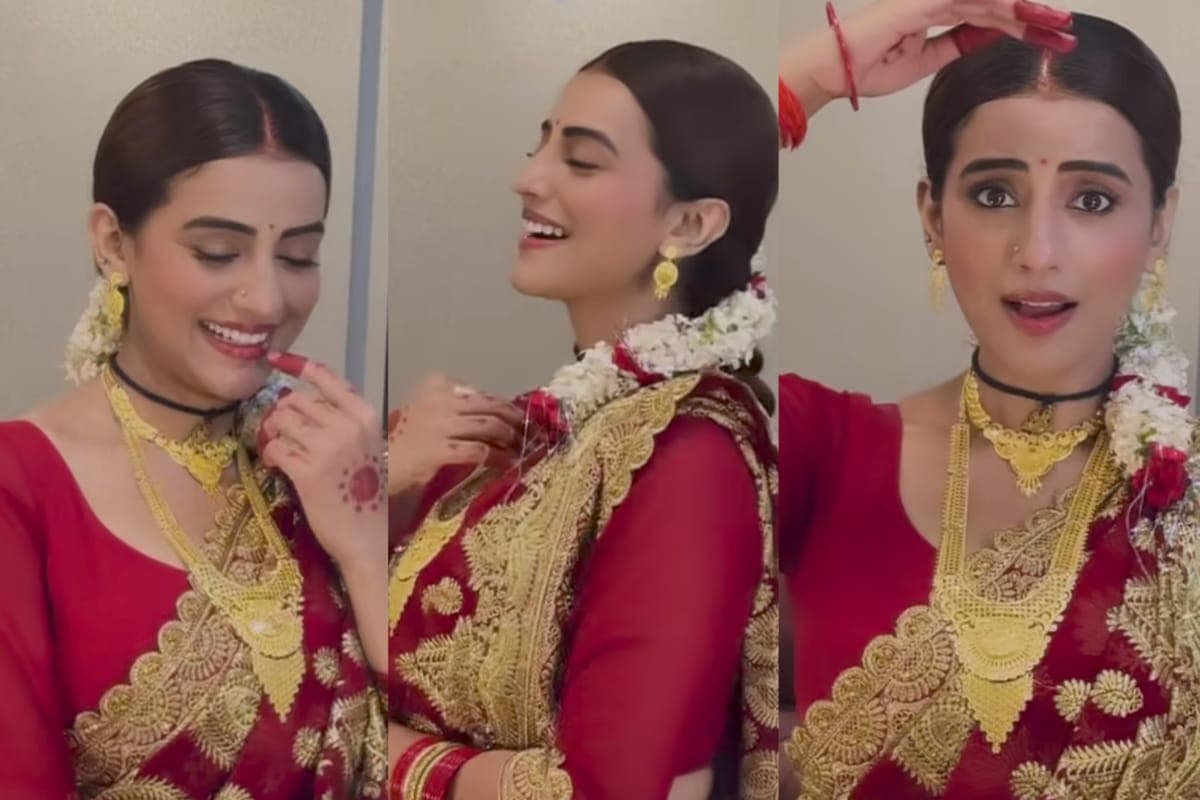 Bhojpuri: लाल साड़ी और सोलह श्रृंगार कर दुल्हन बनी अक्षरा सिंह, नए वीडियो ने सोशल मीडिया पर मचाया तहलका
