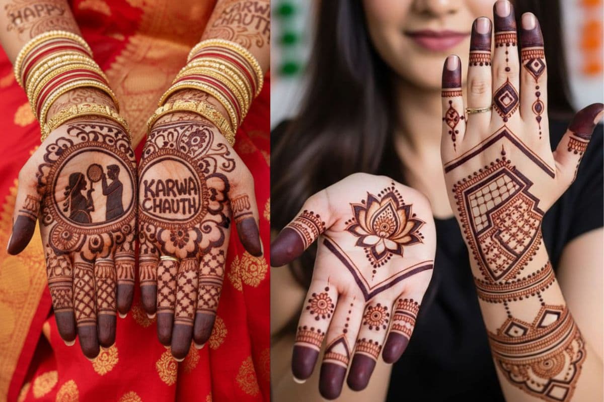 Karwa Chauth Mehndi Design: प्यार, यादें और पिया का नाम, करवा चौथ पर हाथों में सजाएं ये खूबसूरत मेहंदी डिजाइन