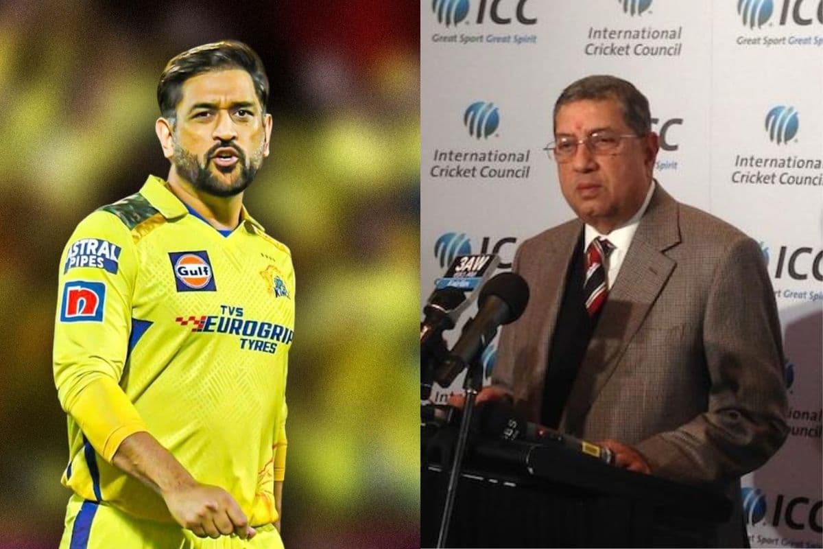 MS Dhoni and N Srinivasan