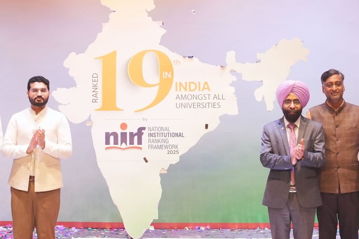 NIRF Ranking 2025: चंडीगढ़ यूनिवर्सिटी की बड़ी उपलब्धि, एनआईआरएफ रैंकिंग में 19वां स्थान