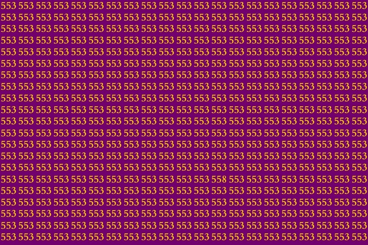 Optical Illusion: 553 की भीड़ में छिपा है '558', क्या आप 10 सेकंड के अंदर ढूंढ पाएंगे?
