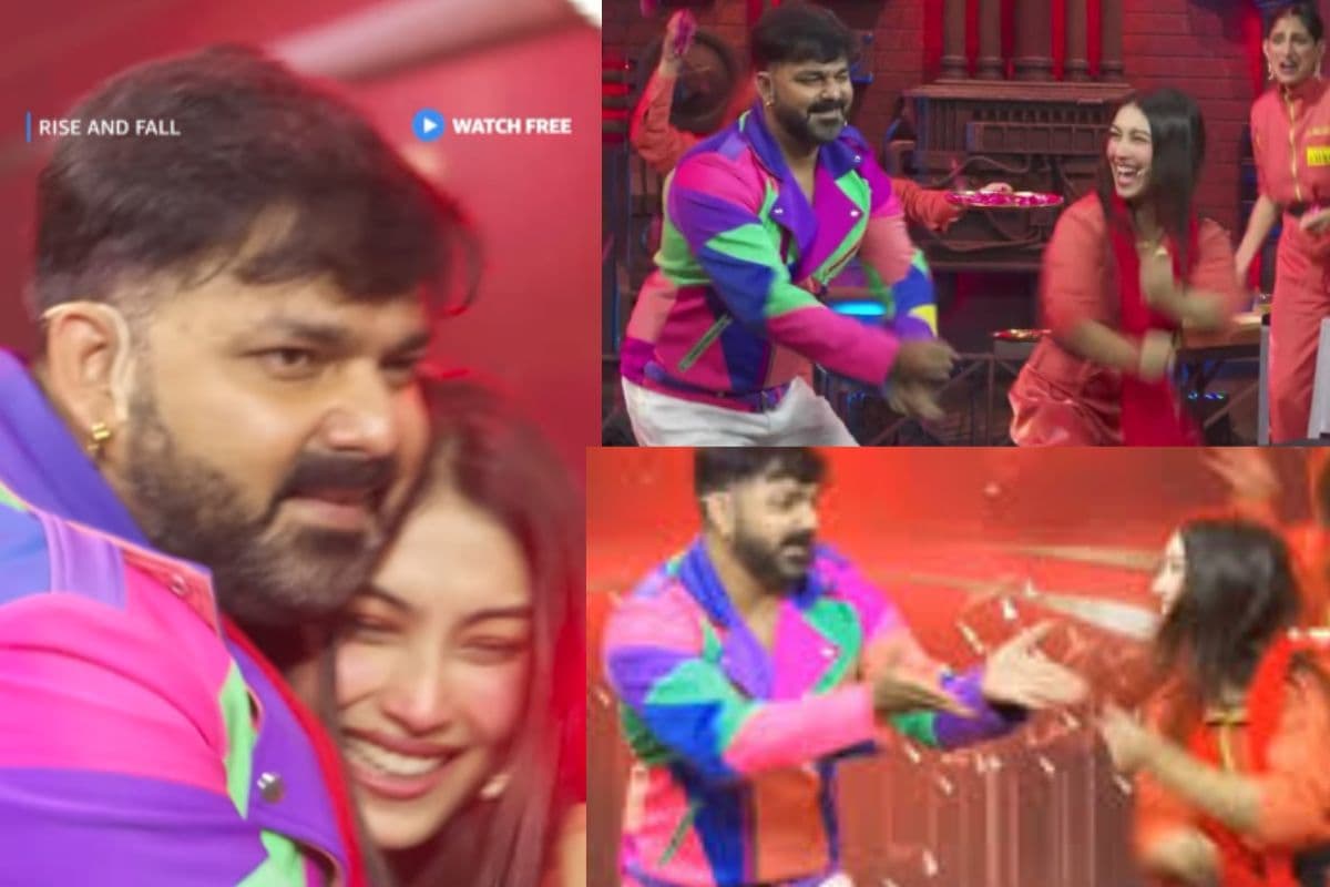Pawan Singh and Akriti Negi dance