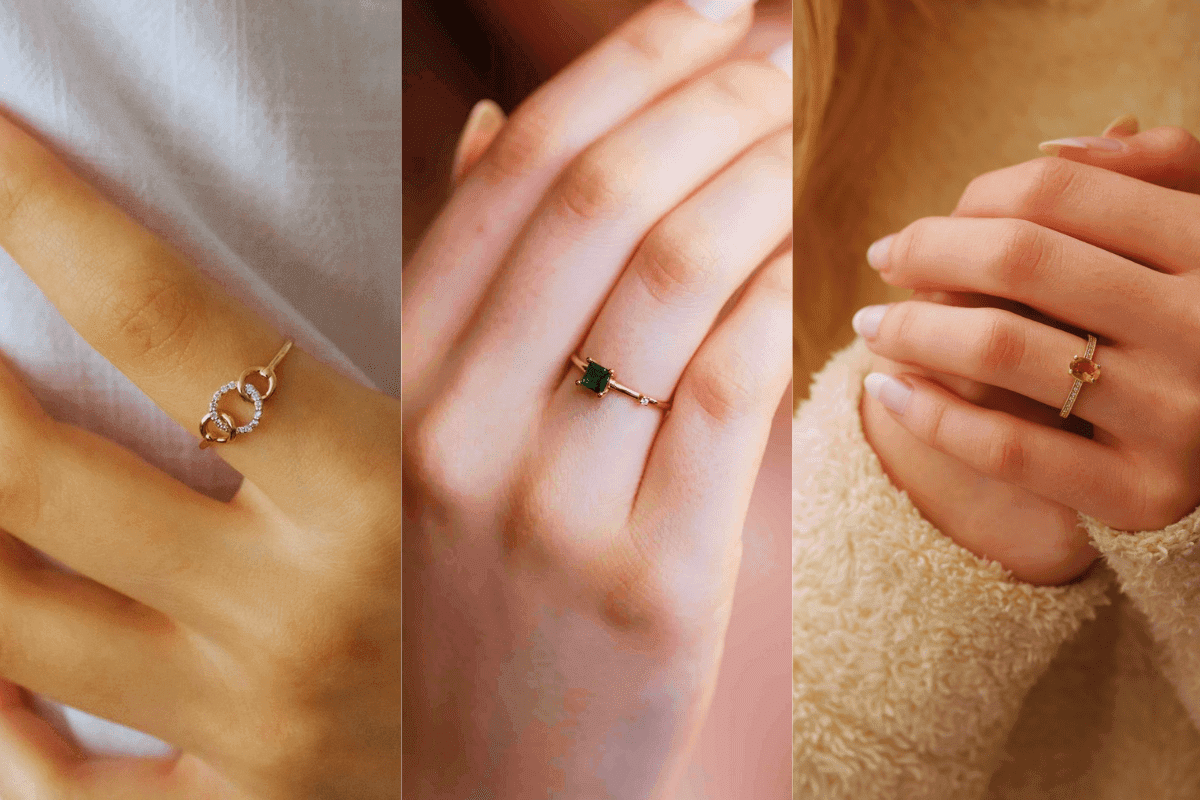 Plain Gold Ring Design for Women