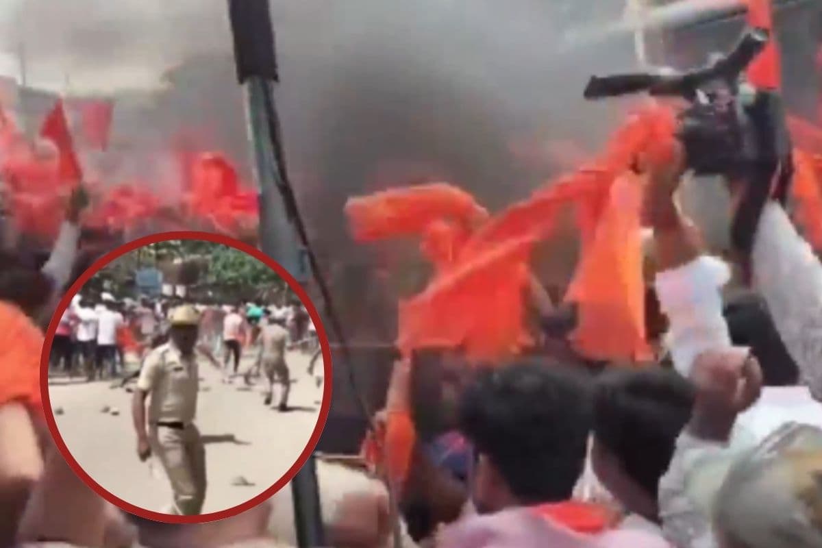 Watch Video : गणेश विसर्जन के दौरान पत्थरबाजी, हिंदू संगठनों पर पुलिस ने किया लाठीचार्ज