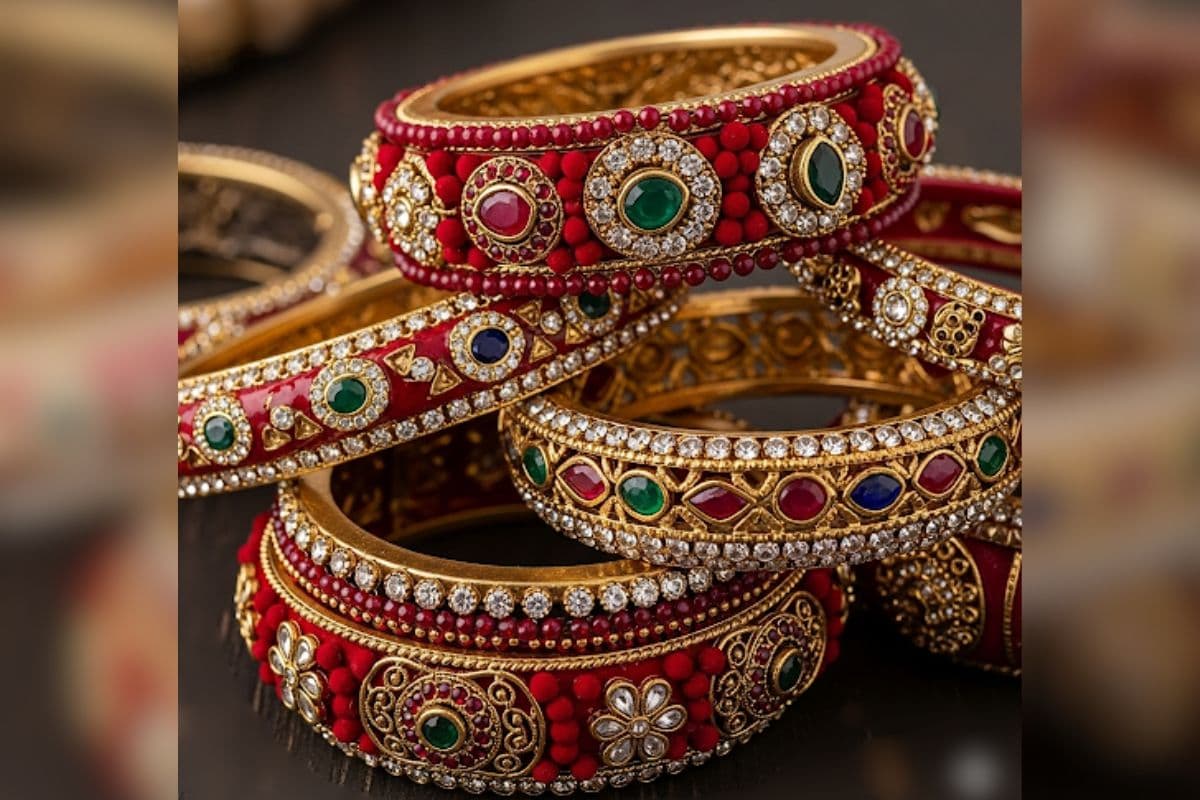 Colourful Red Bangles Design (AI image)
