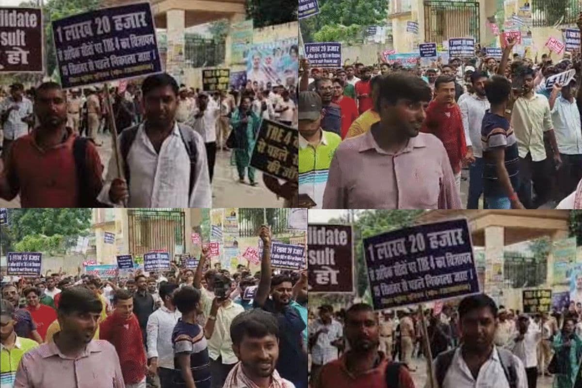 पटना में TRE-4 शिक्षक भर्ती को लेकर कैंडिडेट्स का भारी प्रदर्शन, सीट बढ़ाने की कर रहे डिमांड
