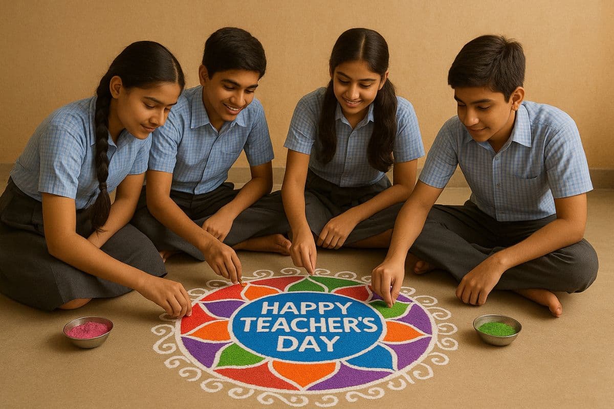 Teacher’s Day Rangoli Design 