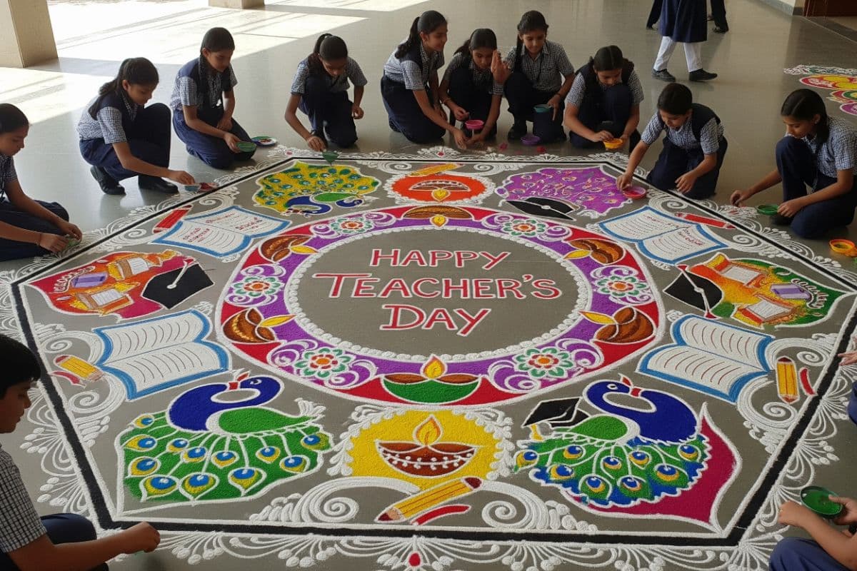 Teacher’s Day Rangoli Design 