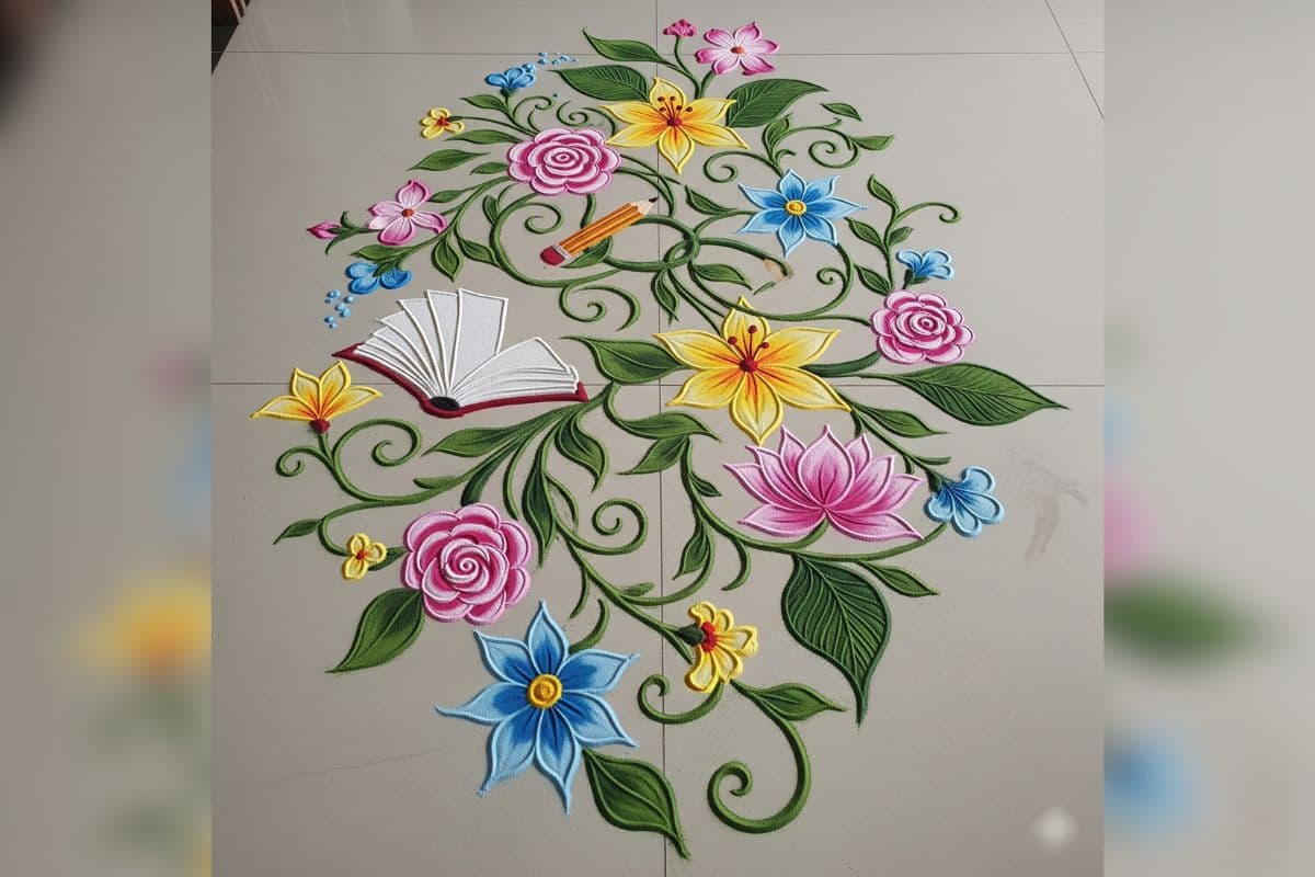 Teacher’s Day Rangoli Design 