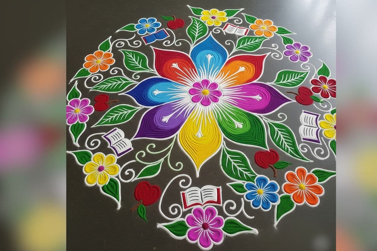 Teacher’s Day Rangoli Design 