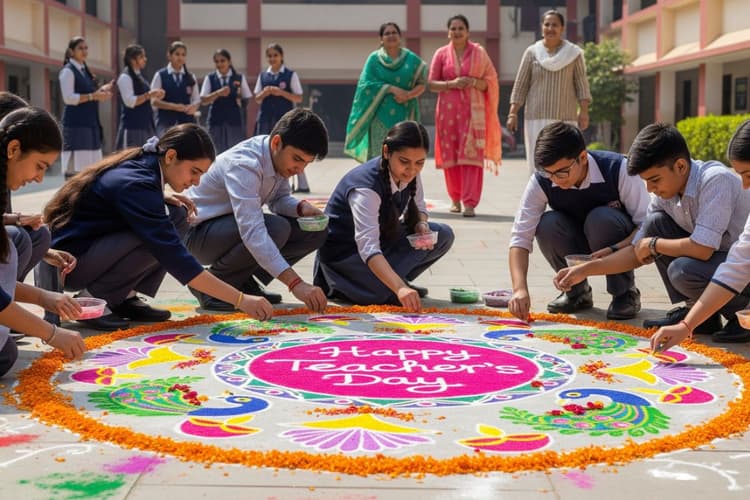 Teacher's Day Rangoli Design: टीचर्स डे को बनाएं यादगार इन ट्रेंडी रंगोली डिजाइनों के साथ