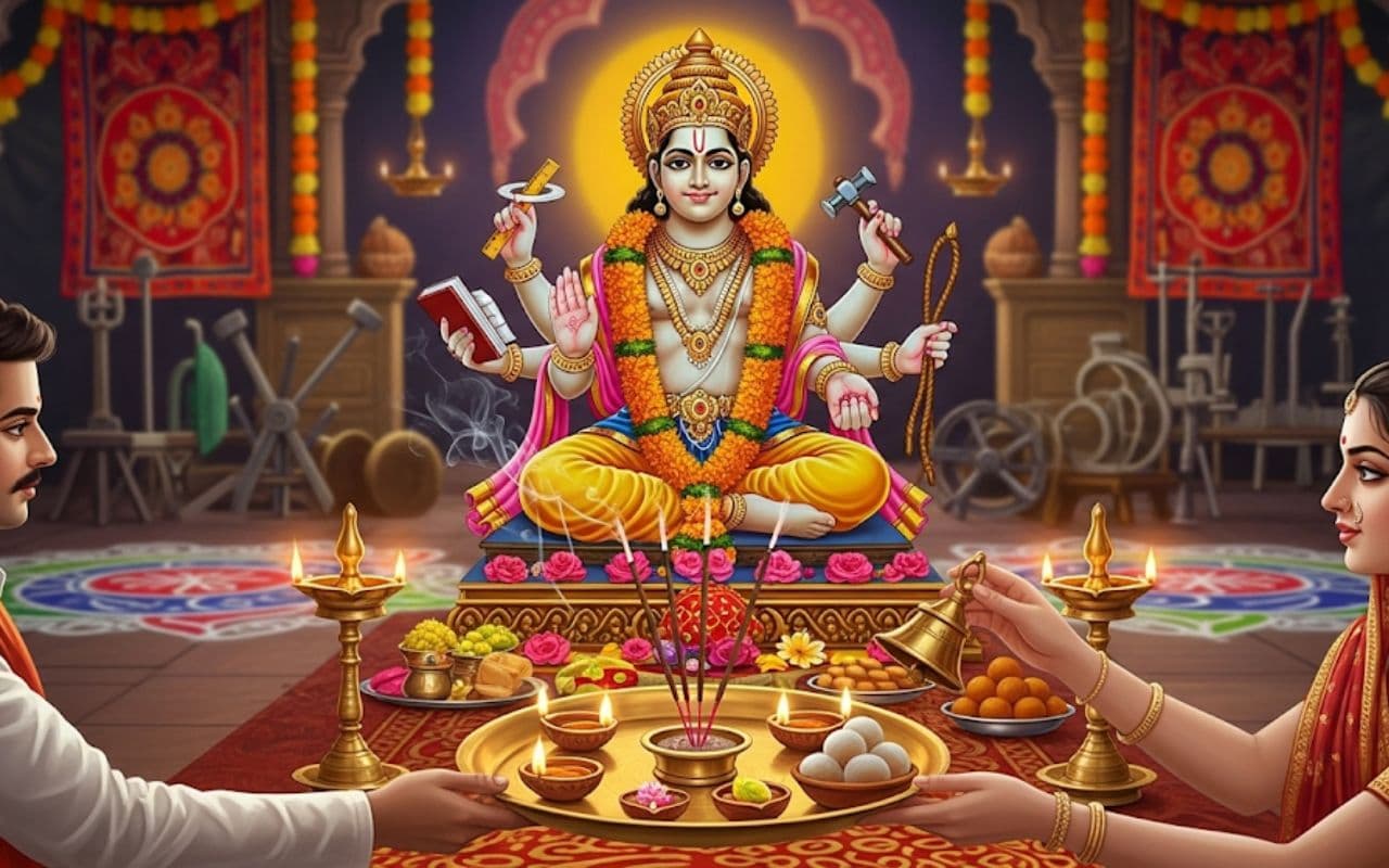 Vishwakarma Ji Ki Aarti: आज विश्वकर्मा पूजा पर यहां से करें भगवान विश्वकर्मा जी की आरती…