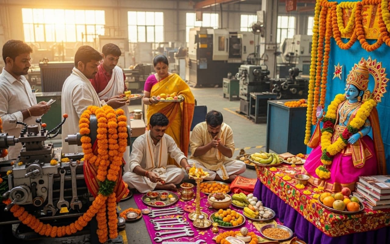 Vishwakarma Puja Prasad: विश्वकर्मा पूजा पर भगवान को लगाएं इस चीजों का भोग, हर मनोकामना होगी पूर्ण