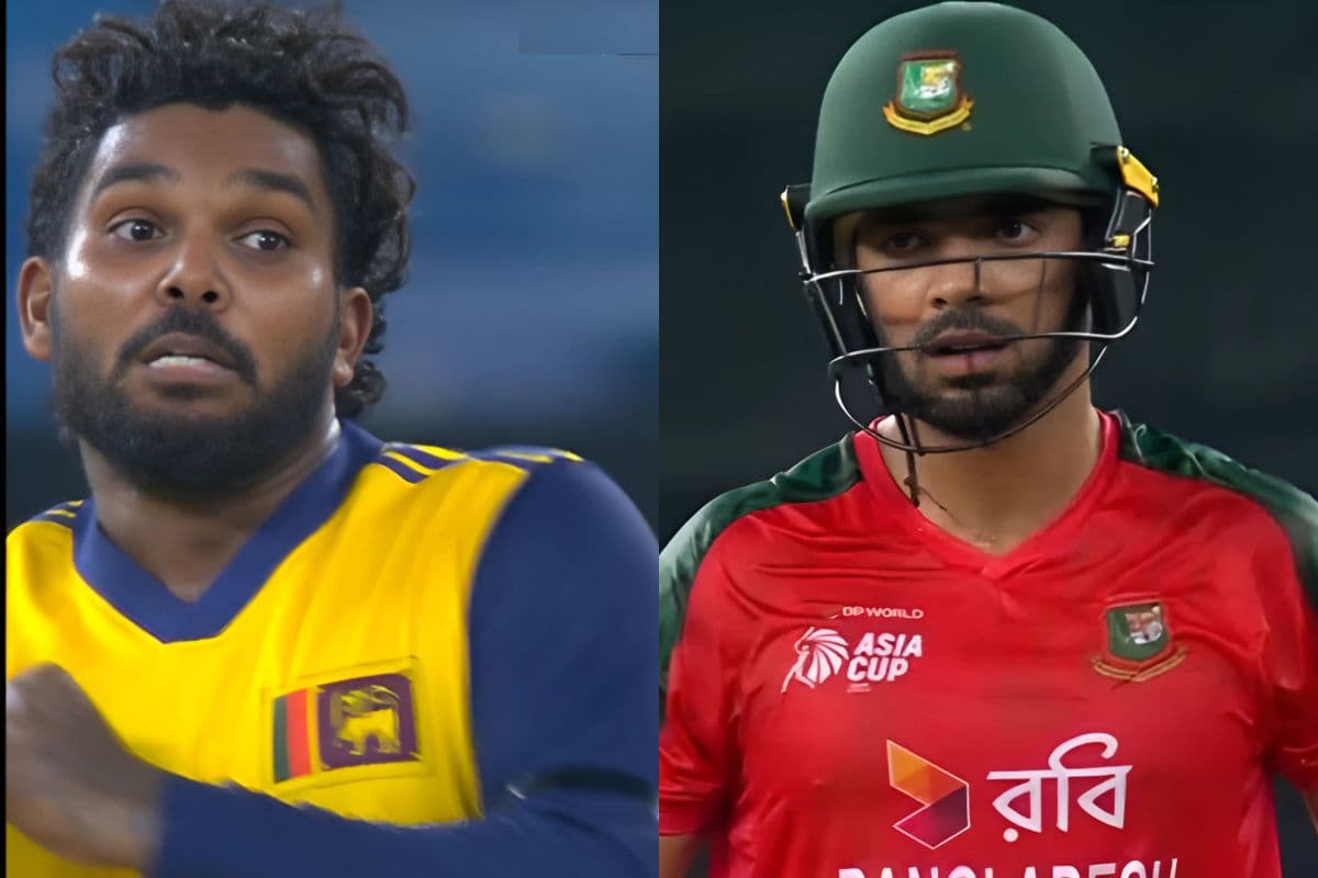 हसरंगा ने ‘घंटी जश्न’ मनाया तो भड़क गए सैफ हसन, BAN vs SL मैच में हुए बवाल का वीडियो वायरल