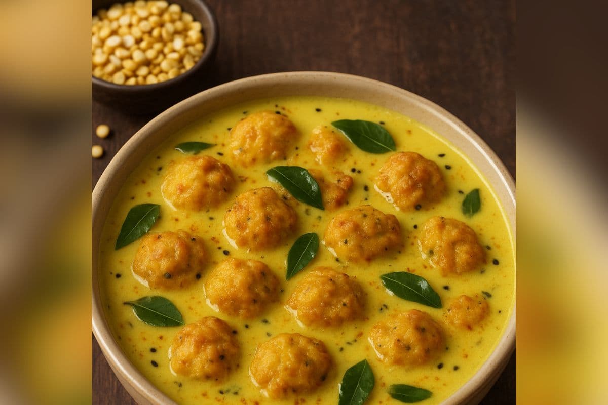 chana dal kadhi pakoda