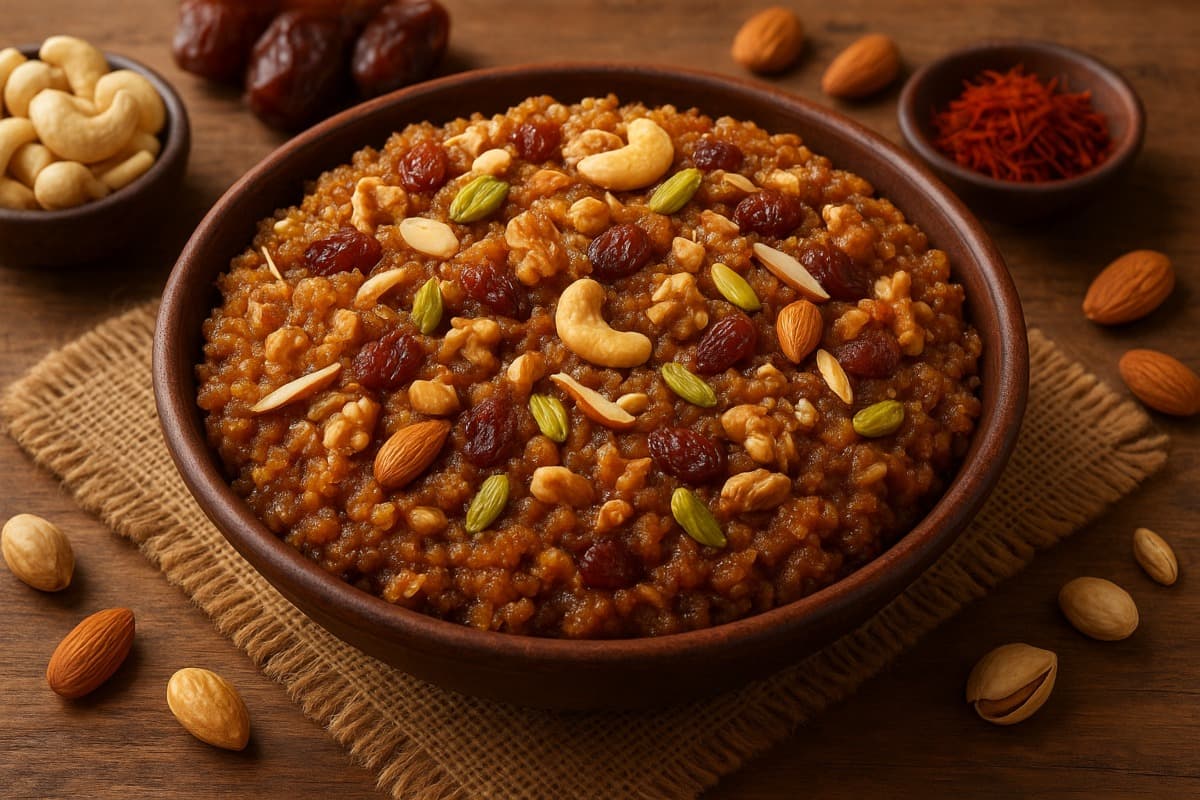 Dry Fruit Halwa Recipe: बिना दूध और चीनी के घर पर बनाएं ड्राई फ्रूट हलवा, व्रत और त्योहार के लिए परफेक्ट हेल्दी मिठाई
