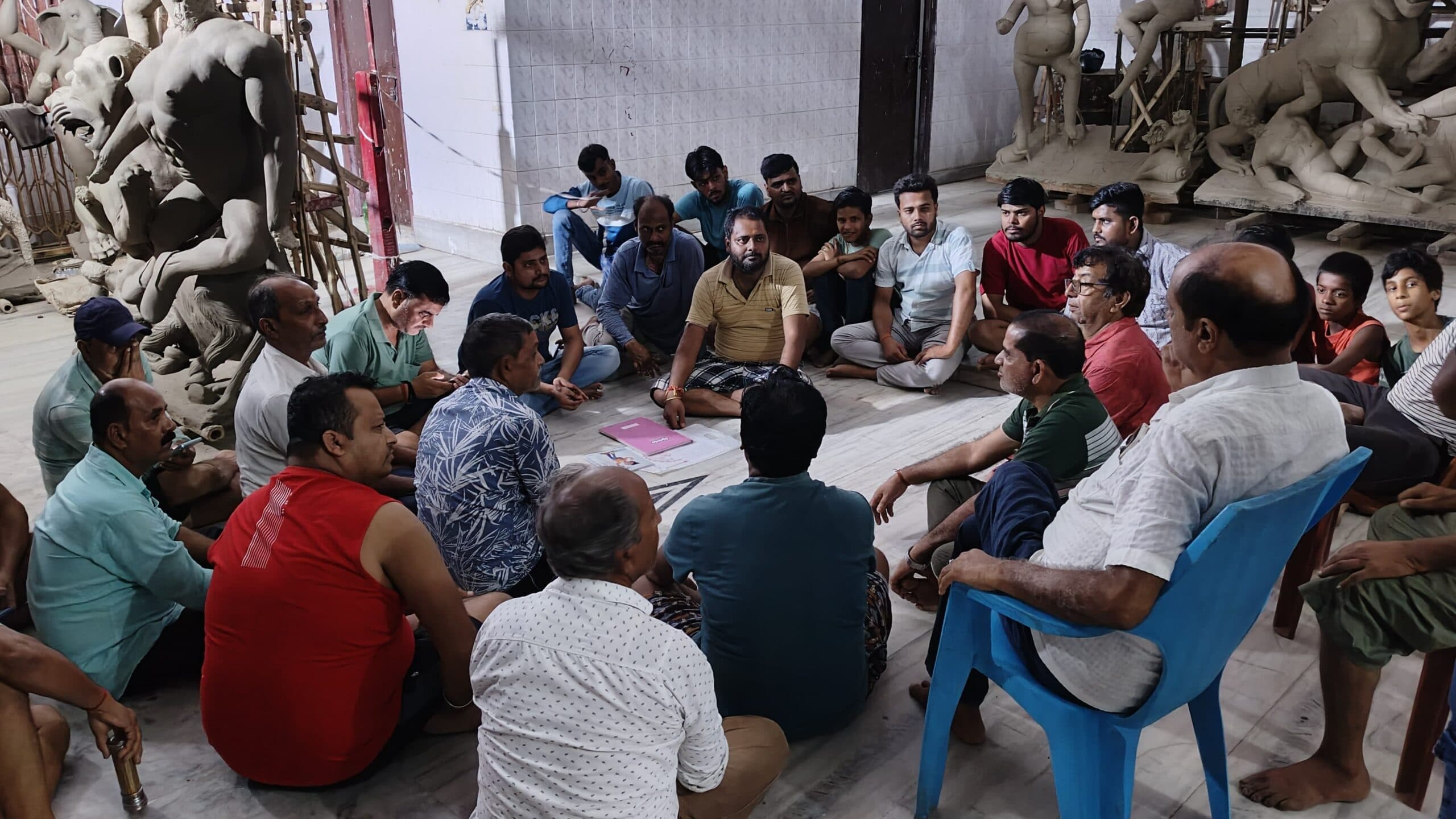 गणपतगंज में दुर्गा पूजा समिति की बैठक, नयी कार्यकारिणी का गठन