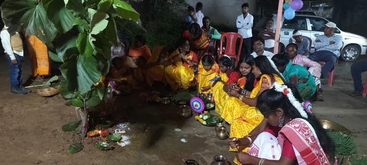 क्षेत्र में करमा पूजा की धूम