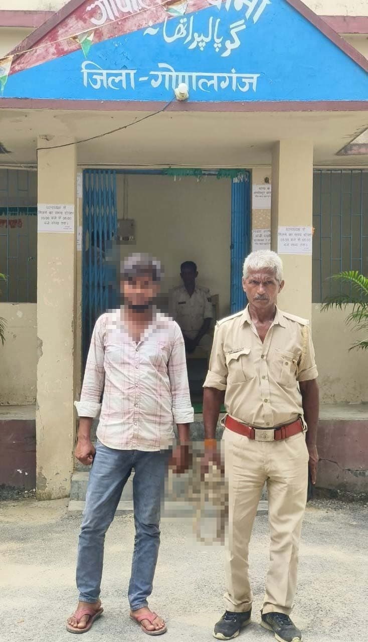 गोपालपुर में हत्या के अभियुक्त को पुलिस ने किया गिरफ्तार