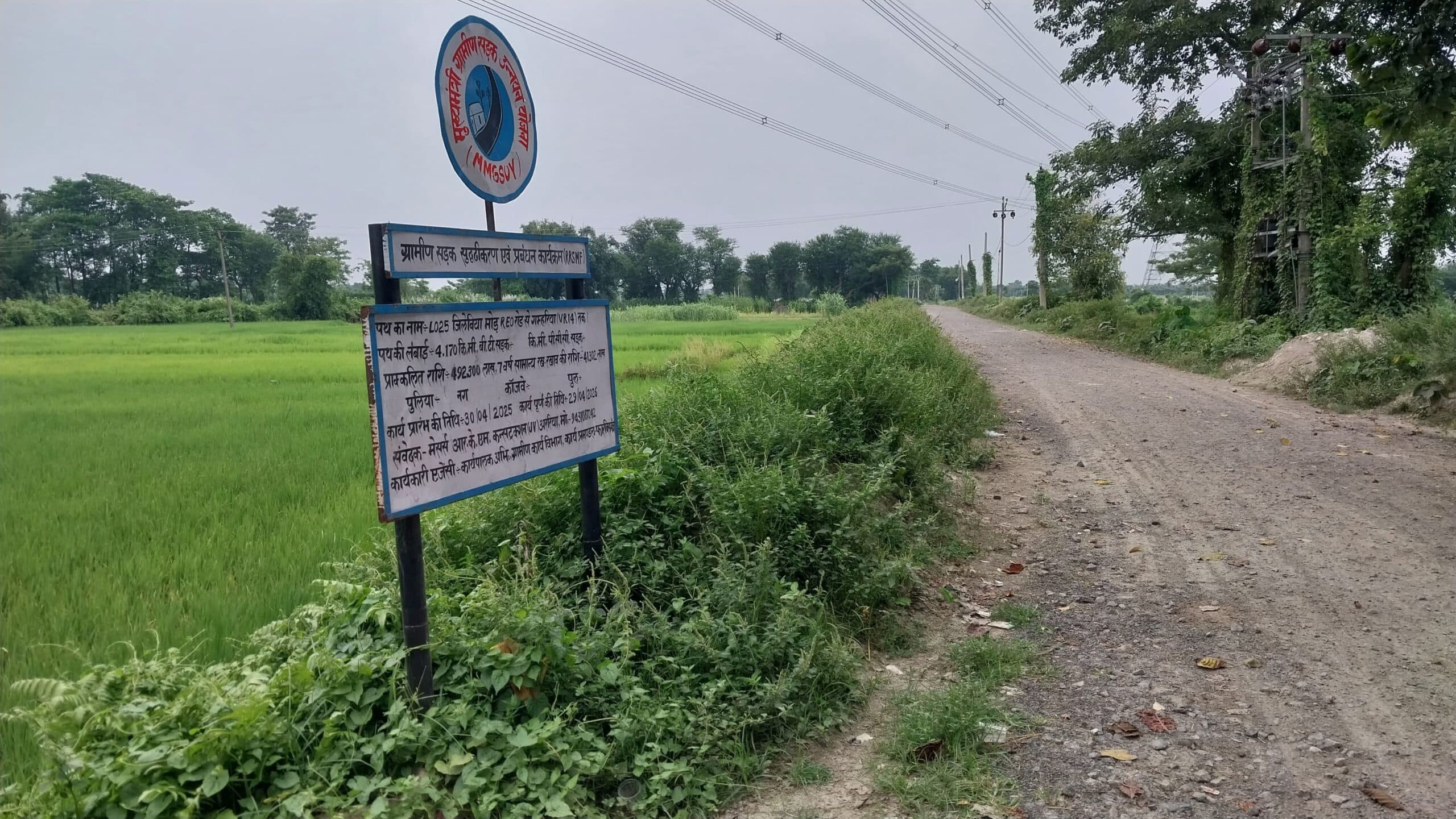 सड़क निर्माण में अनियमितता का आरोप