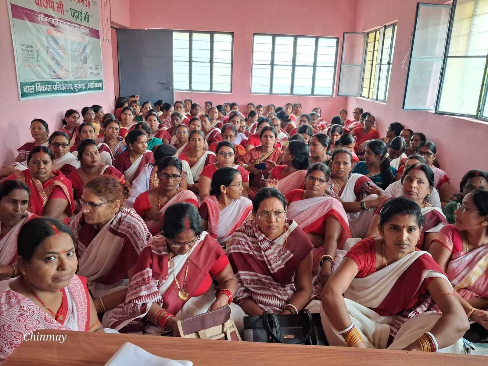 राष्ट्रीय कृमि मुक्ति दिवस को लेकर आंगनबाड़ी सेविकाओं को प्रशिक्षण