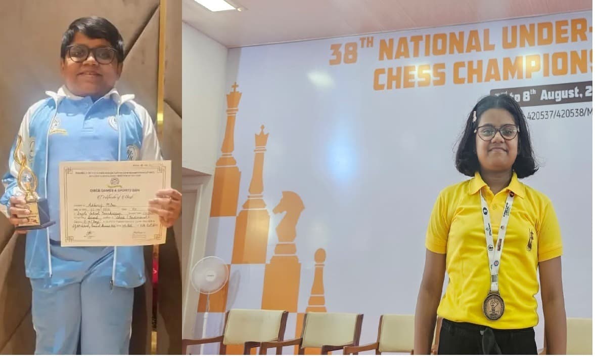 chess player dishita and adhiraj : अंडर-13 नेशनल चेस टूर्नामें में दिशिता व अधिराज का शानदार प्रदर्शन
