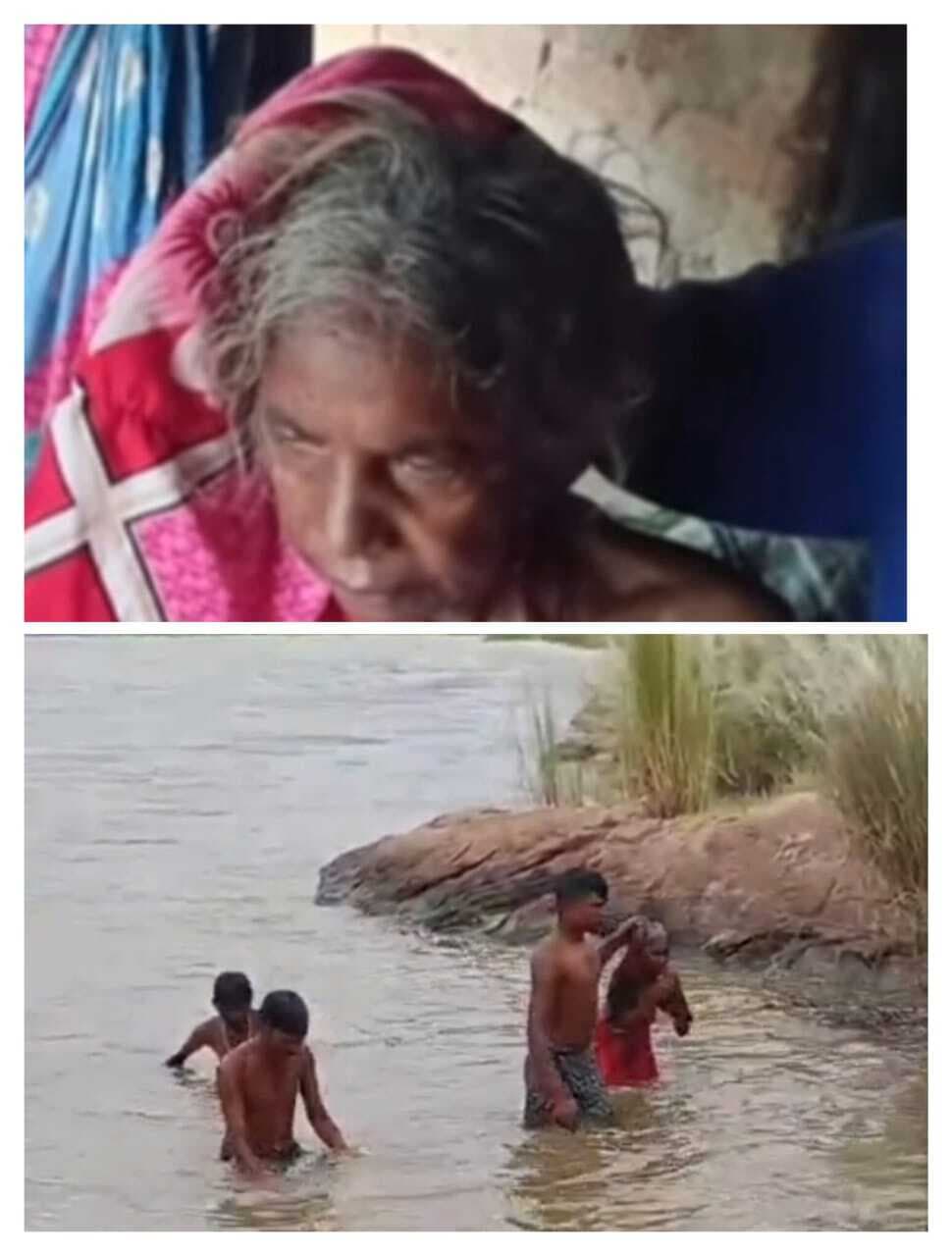 बेटा-बहू से तंग आकर नदी में कूदी वृद्धा, ग्रामीणों ने बचाया