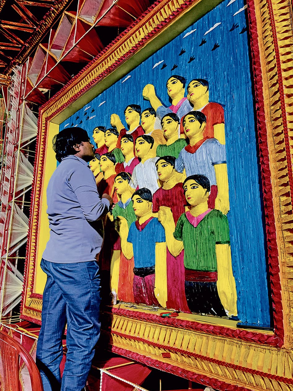 विविधता में एकता का संदेश देता ‘जादवपुर एथलेटिक्स क्लब’ का दुर्गा पूजा पंडाल