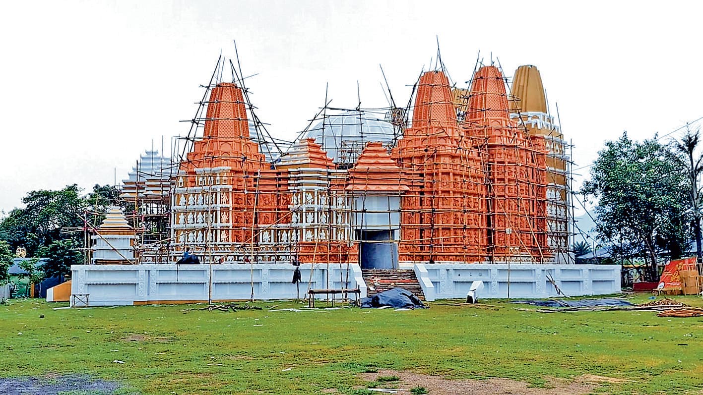 िनतुरिया के भामुरिया बथानेश्वर दुर्गा मंडप में झलकेगा दुबई का स्वामीनारायण मंदिर