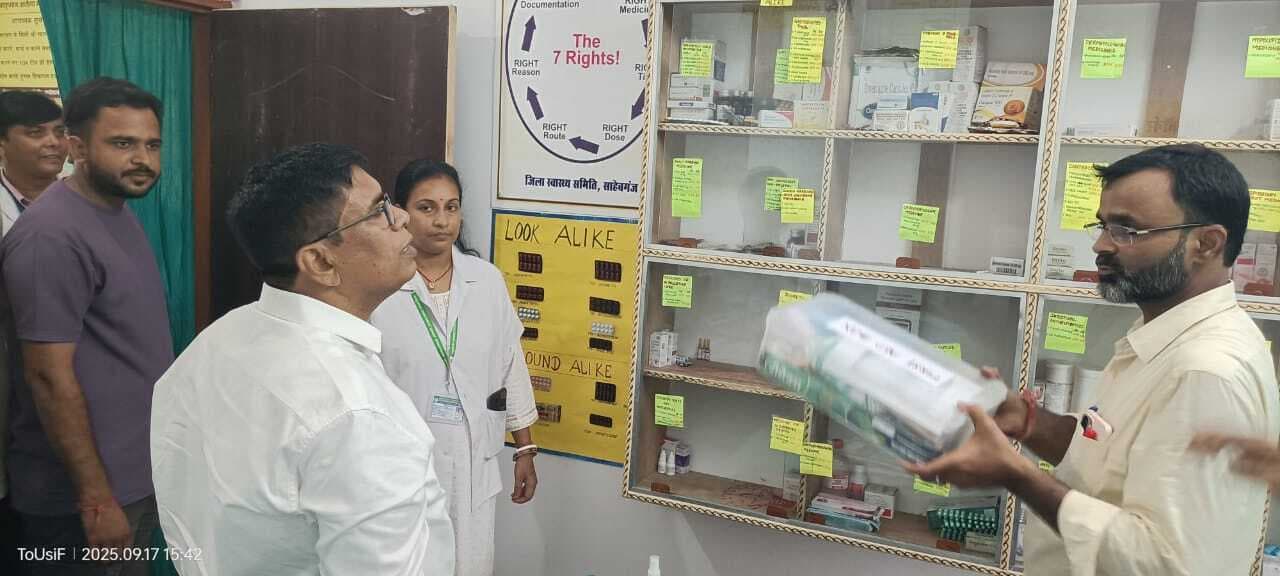 गुणवत्ता मानक आकलन के लिए एनएचएसआरसी टीम ने किया निरीक्षण