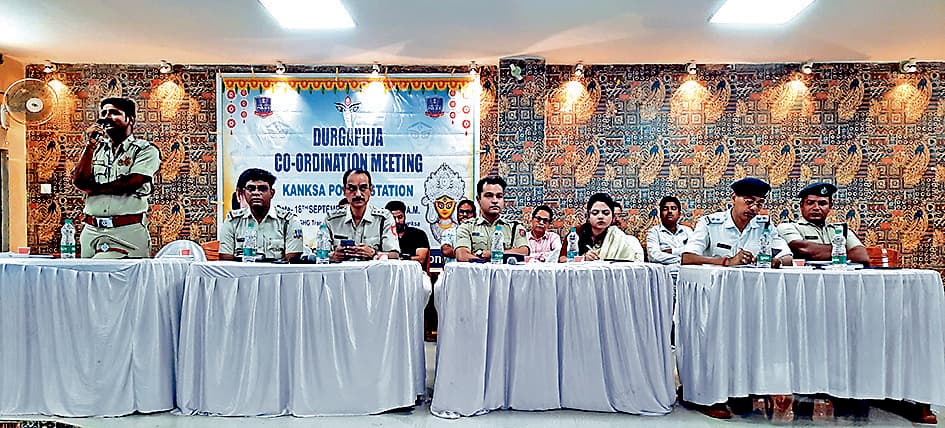 कांकसा में दुर्गापूजा को लेकर प्रशासन की कोऑर्डिनेशन मीटिंग