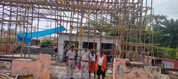 अग्निशमन व बिजली विभाग ने किया पूजा पंडालों का निरीक्षण