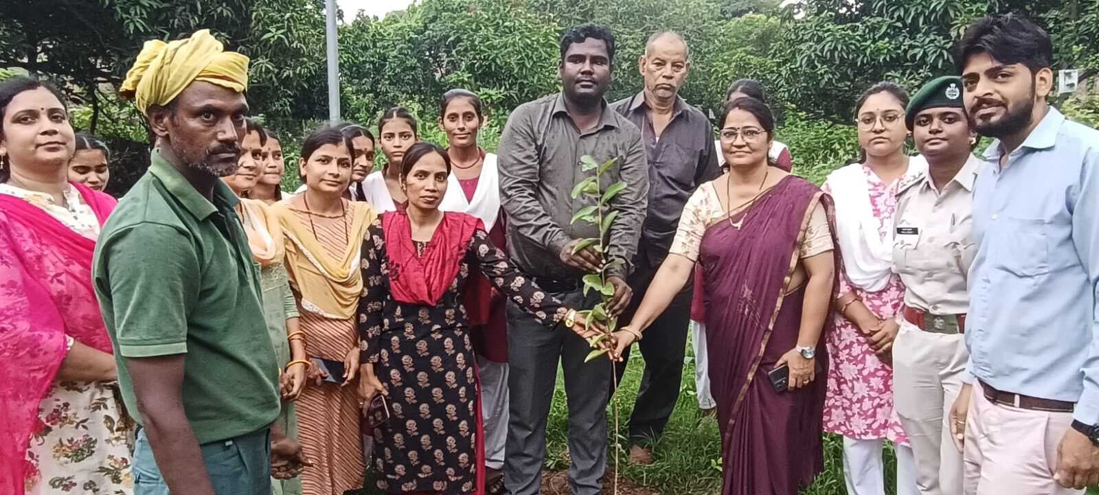 वन महोत्सव के तहत किया गया पौधारोपण