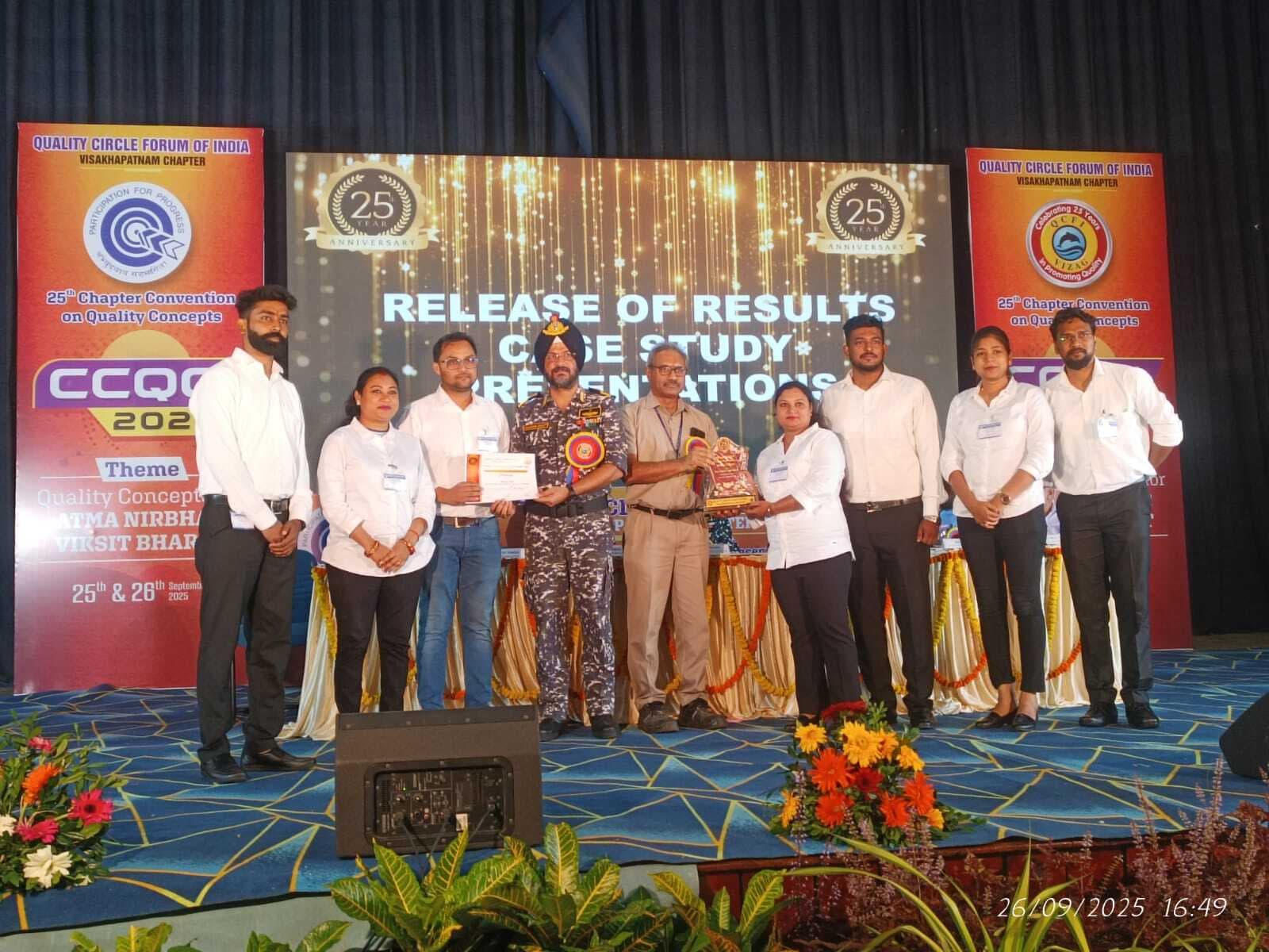 Jamshedpur news. टाटा स्टील यूआइएसएल ने 25वें सीसीक्यूसी 2025 विशाखापत्तनम में 3 गोल्ड मेडल और मॉडल प्रदर्शनी प्रतियोगिता जीती