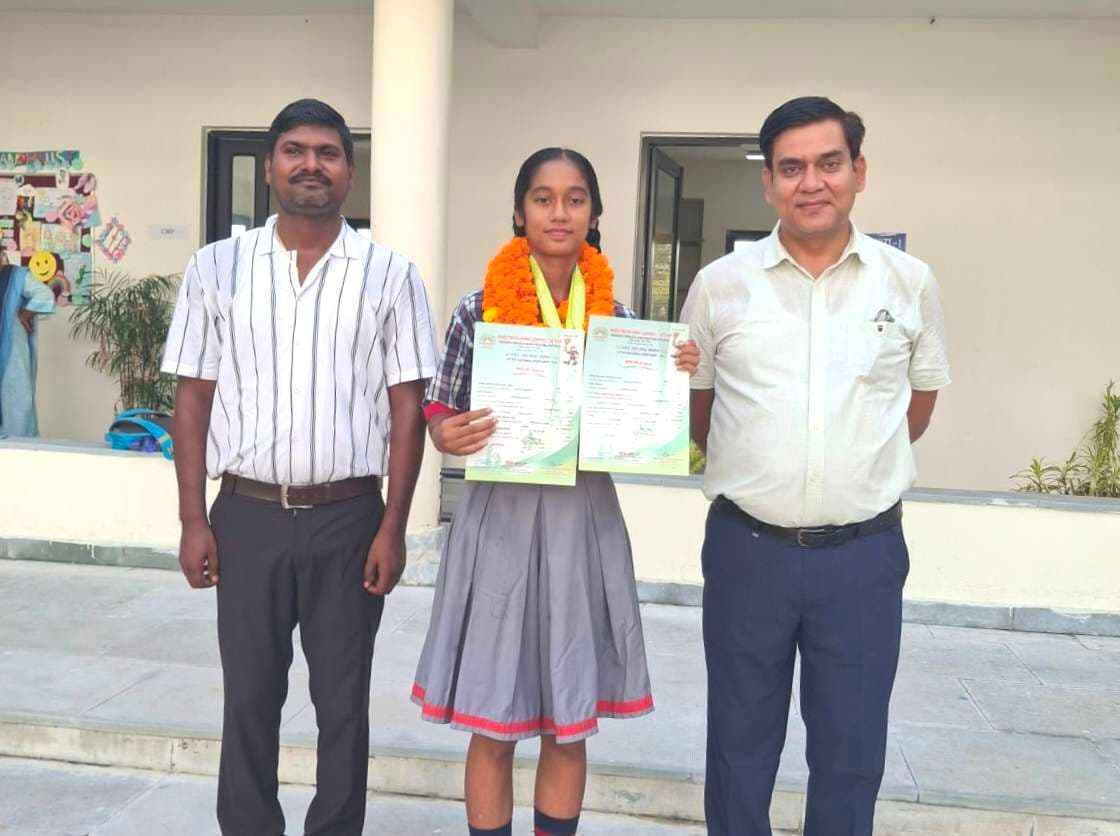 केंद्रीय विद्यालय एनपीजीसी की जानवी ने राष्ट्रीय खेलकूद प्रतियोगिता में लहराया परचम