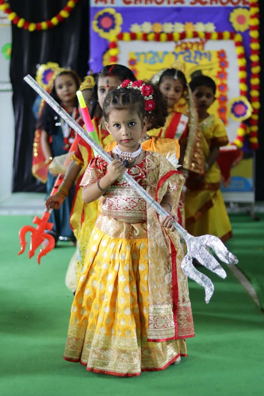 माय छोटा प्ले  स्कूल में मना नवरात्रि उत्सव