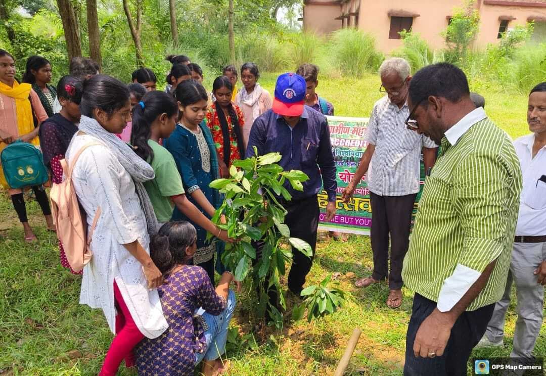वन महोत्सव के तहत एनएसएस ने किया पौधरोपण