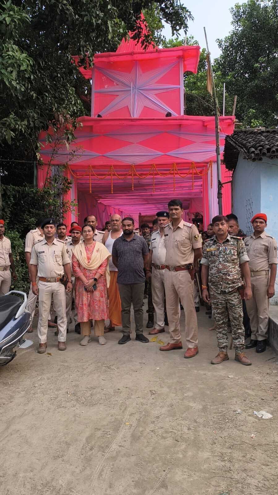Samastipur News:पूसा में पुलिस ने निकाली फ्लैग मार्च