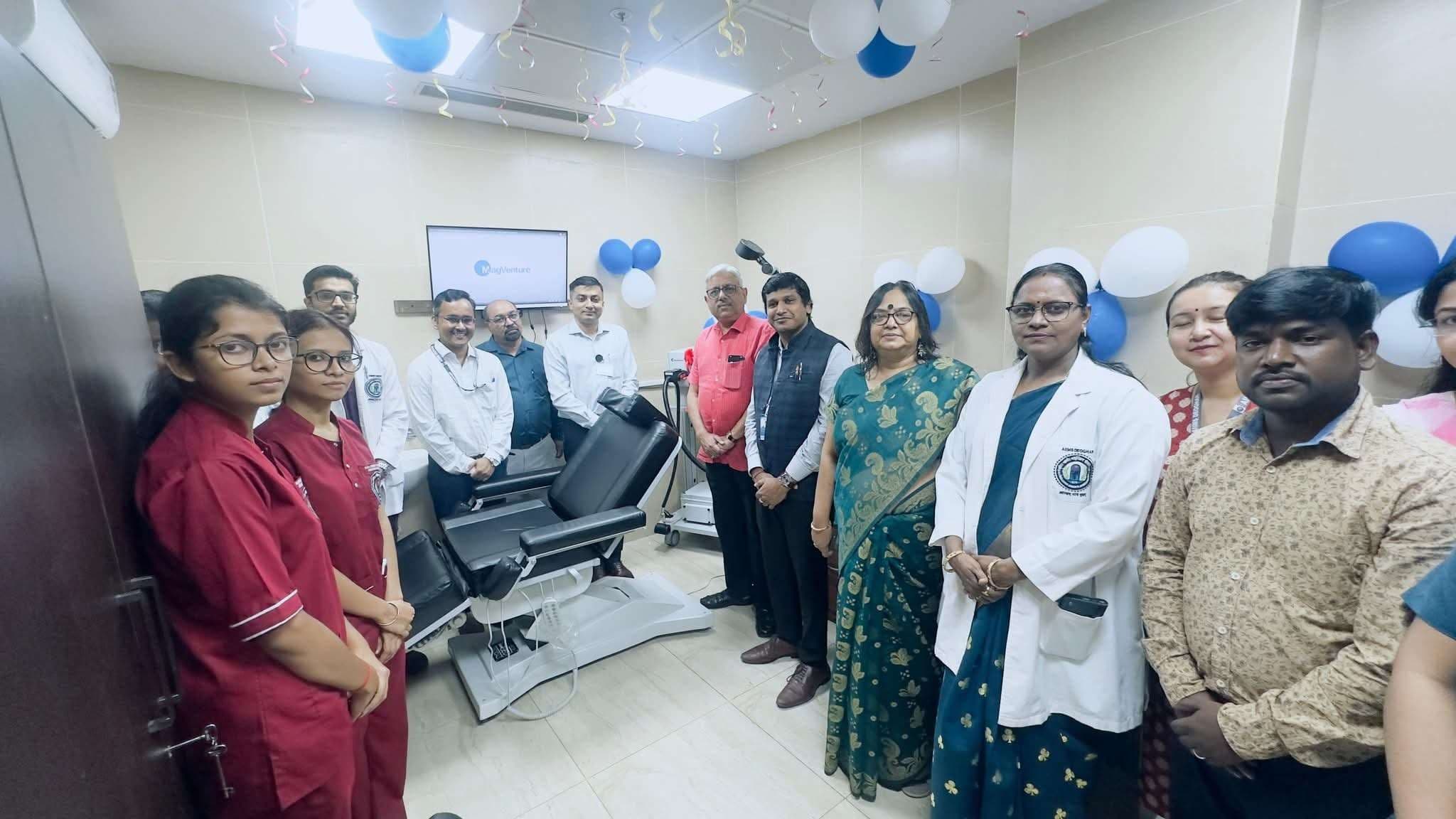 देवघर एम्स में टीएमएस सेवा शुरू, मानसिक व न्यूरोलॉजिकल बीमारियों का होगा इलाज