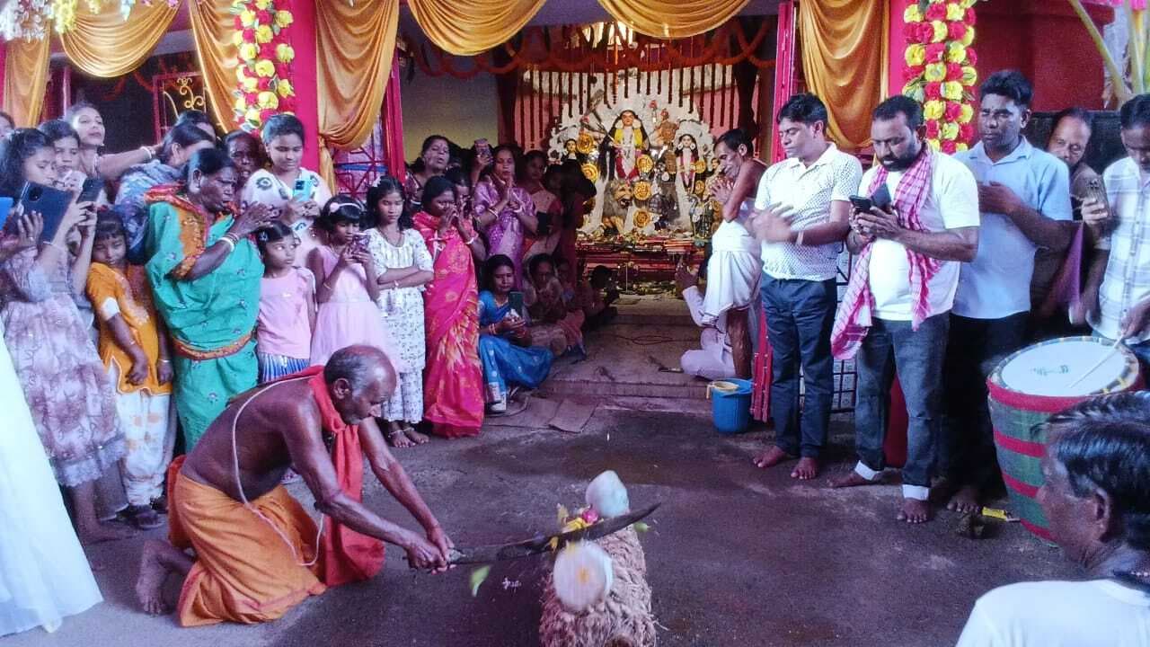 महागौरी की पूजा में ईख व कोहड़े की दी गयी बलि