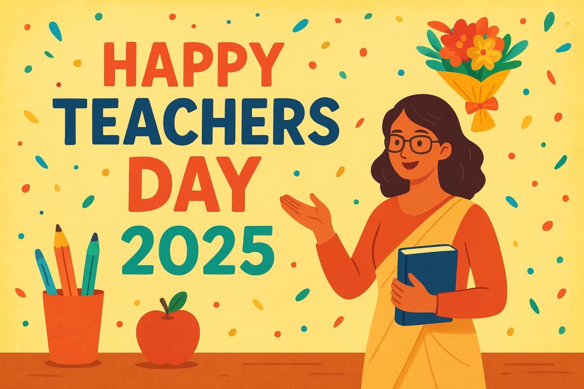 Happy Teachers Day 2025 Wishes Quotes Images: अपने पसंदीदा गुरु के लिए शिक्षक दिवस को बनाएं और भी ज्यादा खास और यादगार, यहां से भेजें शुभकामनाएं, कोट्स, इमेजेस और मैसेजेस