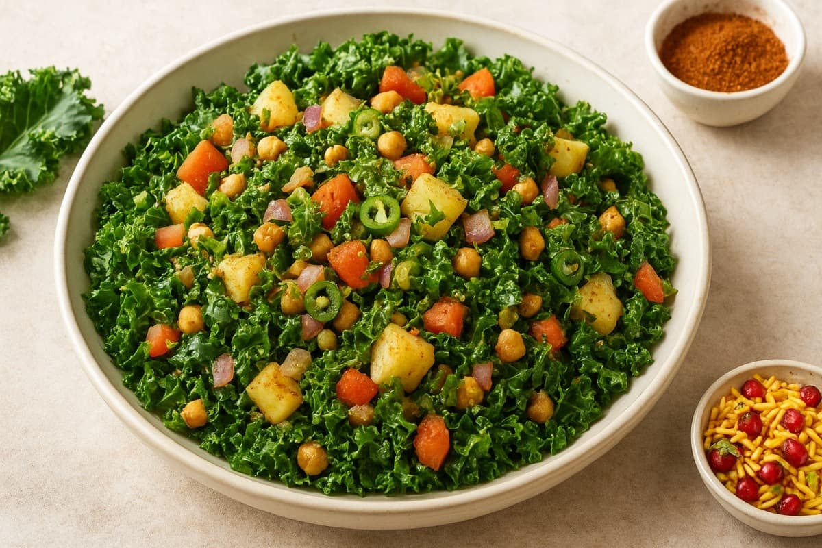 Kale Chaat Recipe: हेल्थ लवर्स को मिल गया उनका फेवरेट स्नैक, मिनटों में बनाएं सुपरफूड केल की चटपटी चाट
