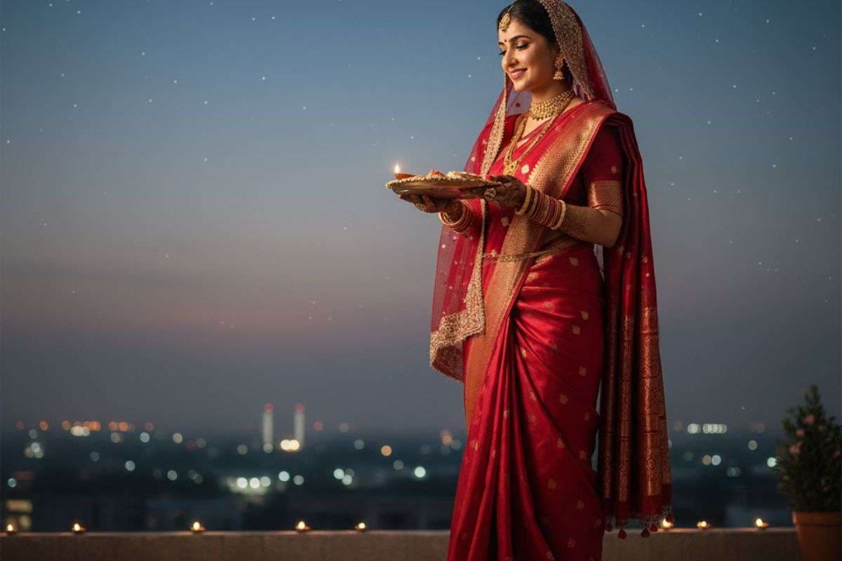 karwa chauth saree design